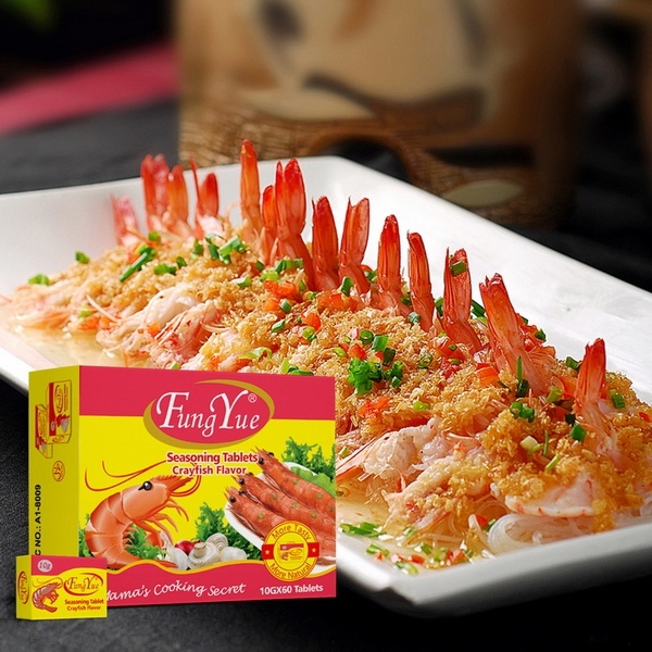 FungYue Seasoning Tablets Crayfish Flavor Bouillon Cubes